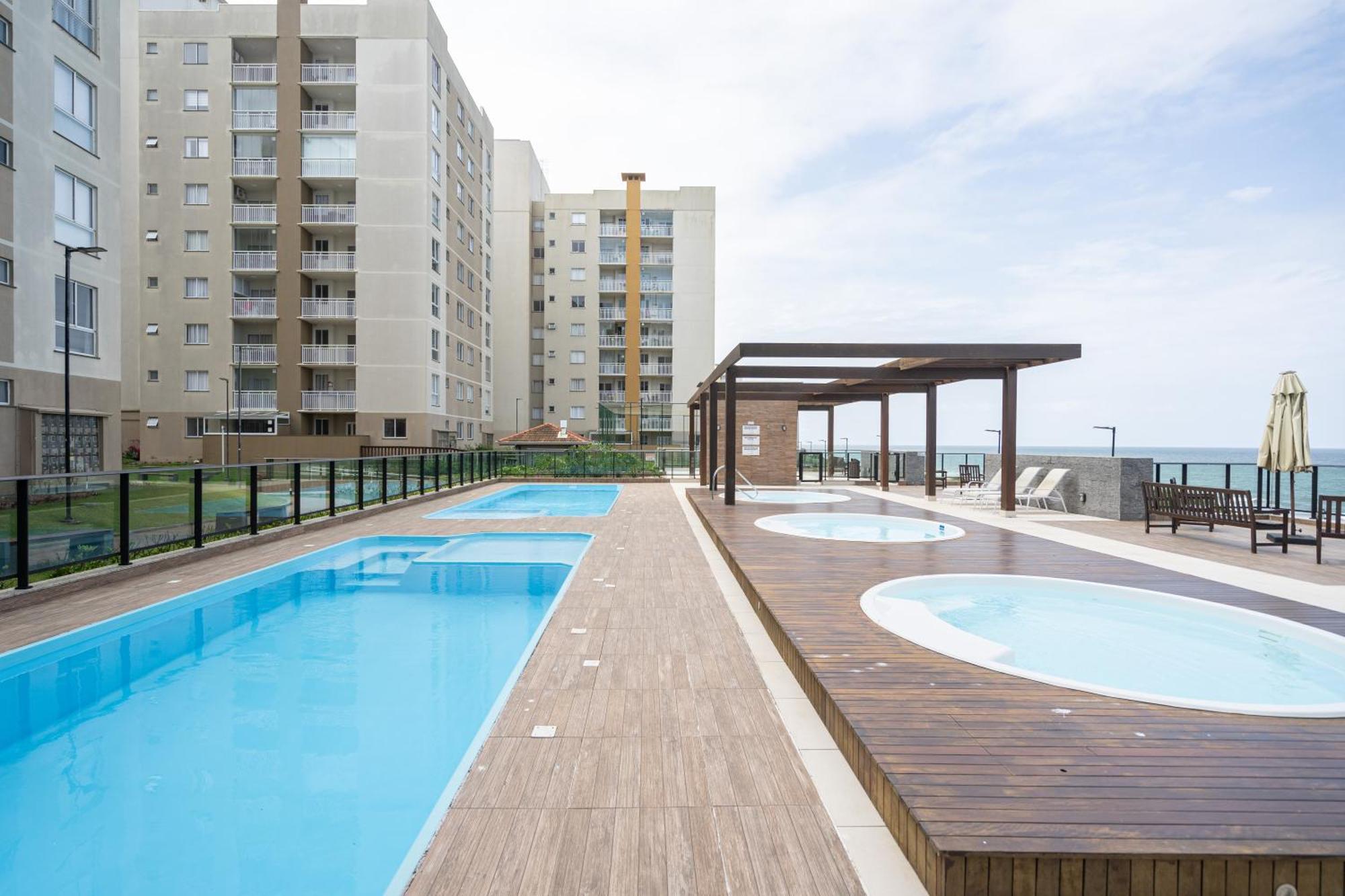 Aptos Completos Com Vista Mar Pe Na Areia Em Barra Velha Em Condominio Resort Com Spa, Piscina, Quadra De Futebol, Sala De Jogos, Brinquedoteca, Complexo Com Diversos Comercios Exterior photo